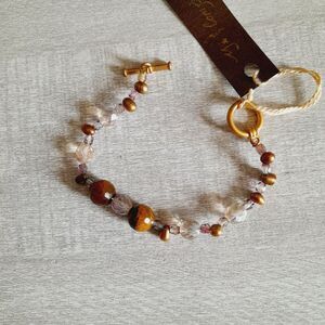 Bohemian Glass Wood Ceramic Bead Beaded Bracelet